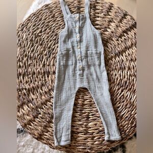 Organic cotton sage color overalls